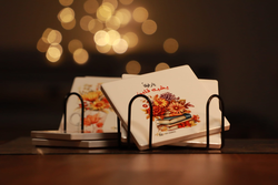 תחתיות קפה קרמיקה הדפסת סובלימציה צורת עגול /מרובע